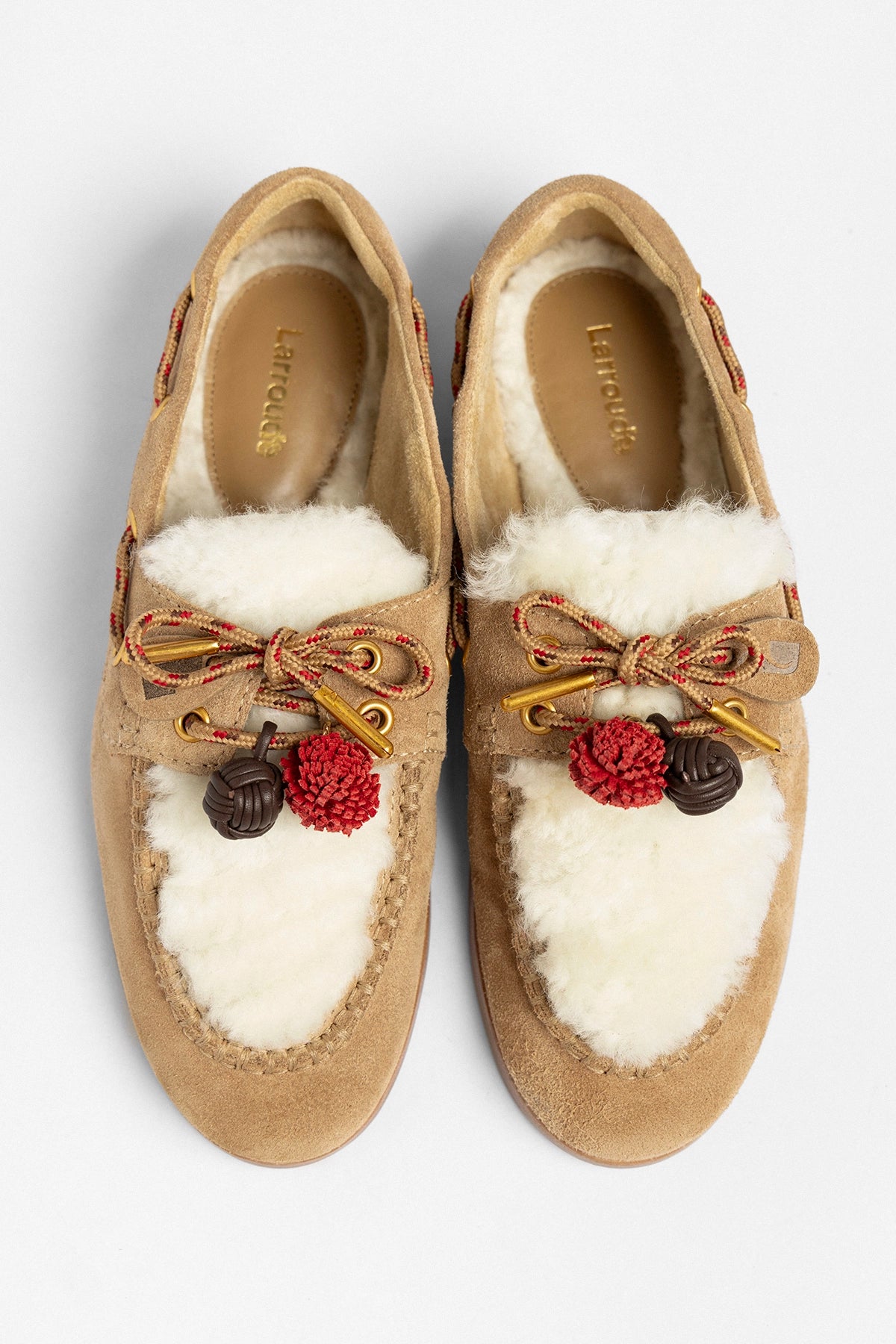 Cyprus Fuzzy Boat Shoe Peanut Suede
