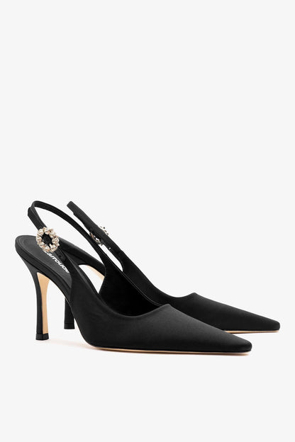 Carine Pump Black Satin