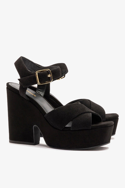 Cher Sandal In Black Leather