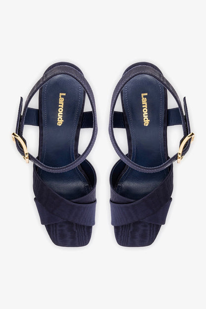 Cher Sandal In Indigo Leather