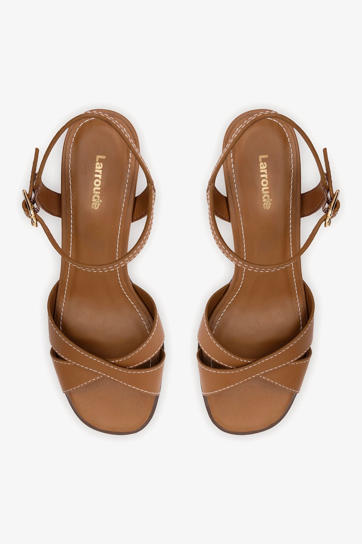 Roma Sandal In Vegetale Caramel Leather