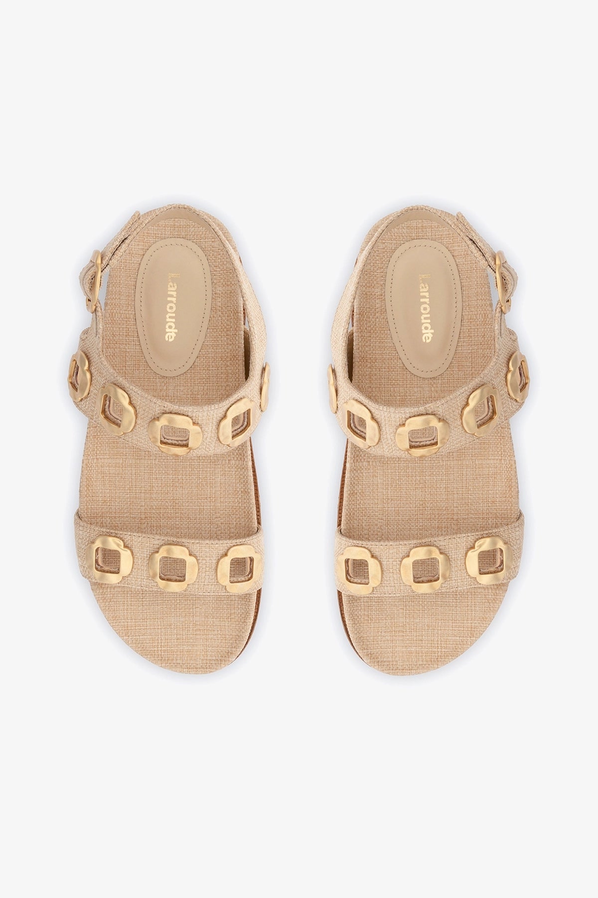 Milan Sport Sandal In Beige Raffia