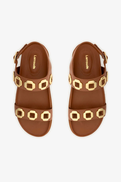 Milan Sport Sandal In Caramel Leather