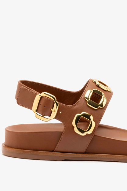 Milan Sport Sandal In Caramel Leather