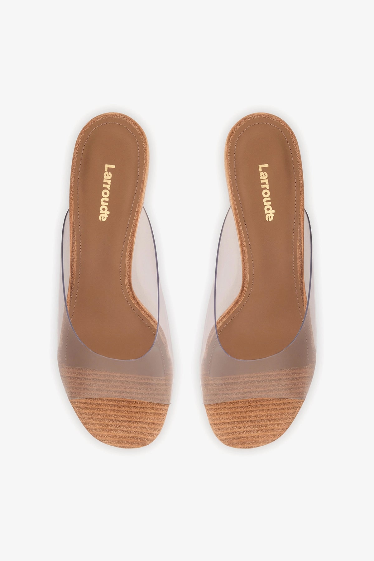Vivi Wedge Mule In Clear Vinyl