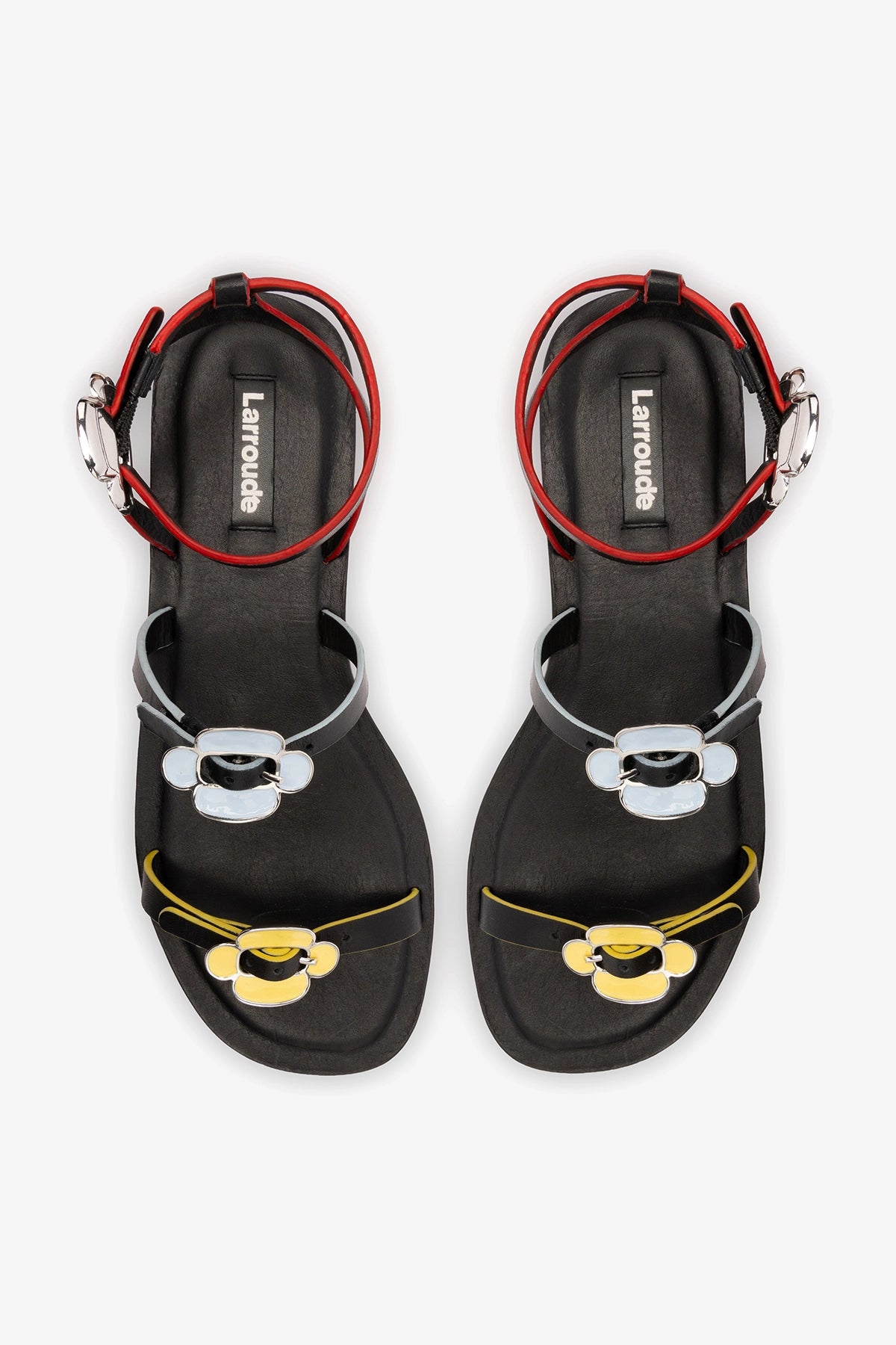 Tinx Flat Sandal In Black Leather