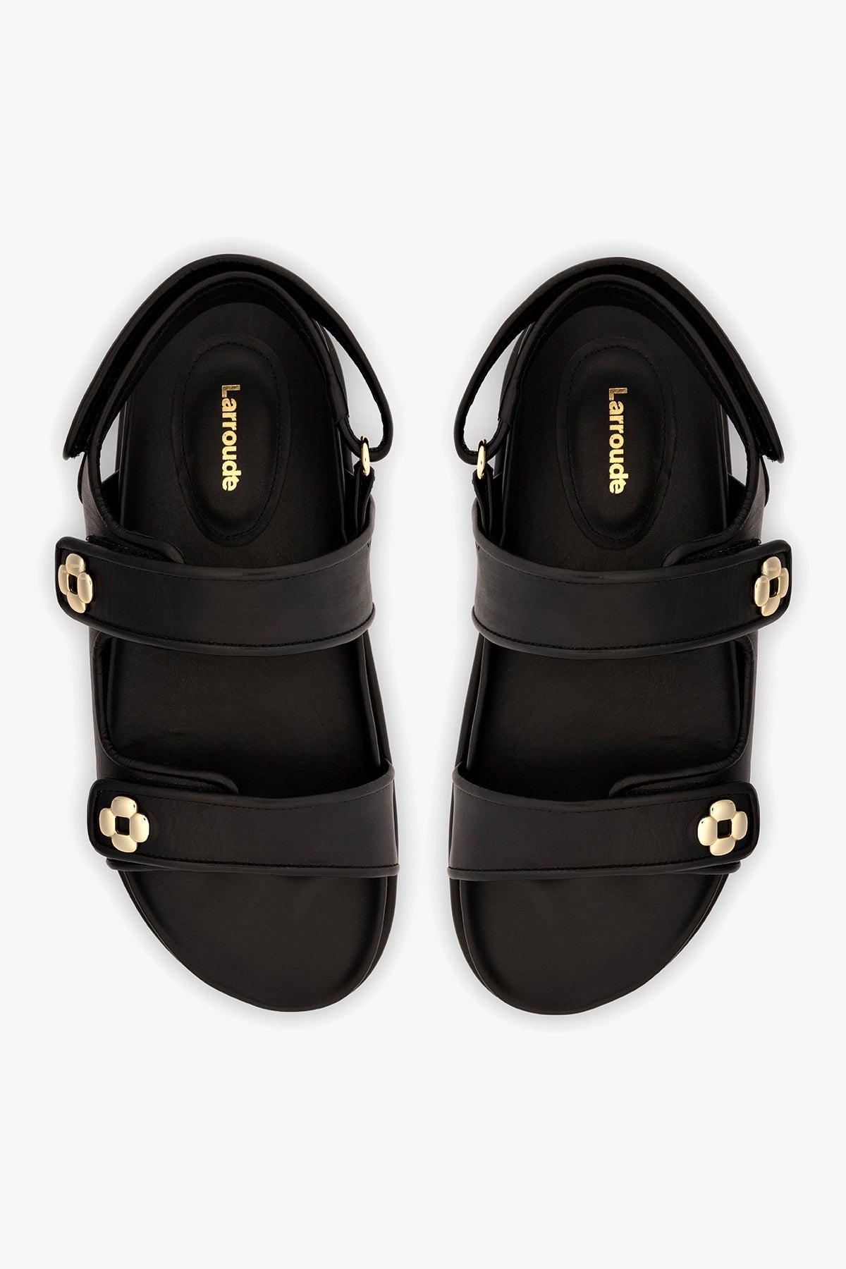 Jetty Sandal In Black Leather