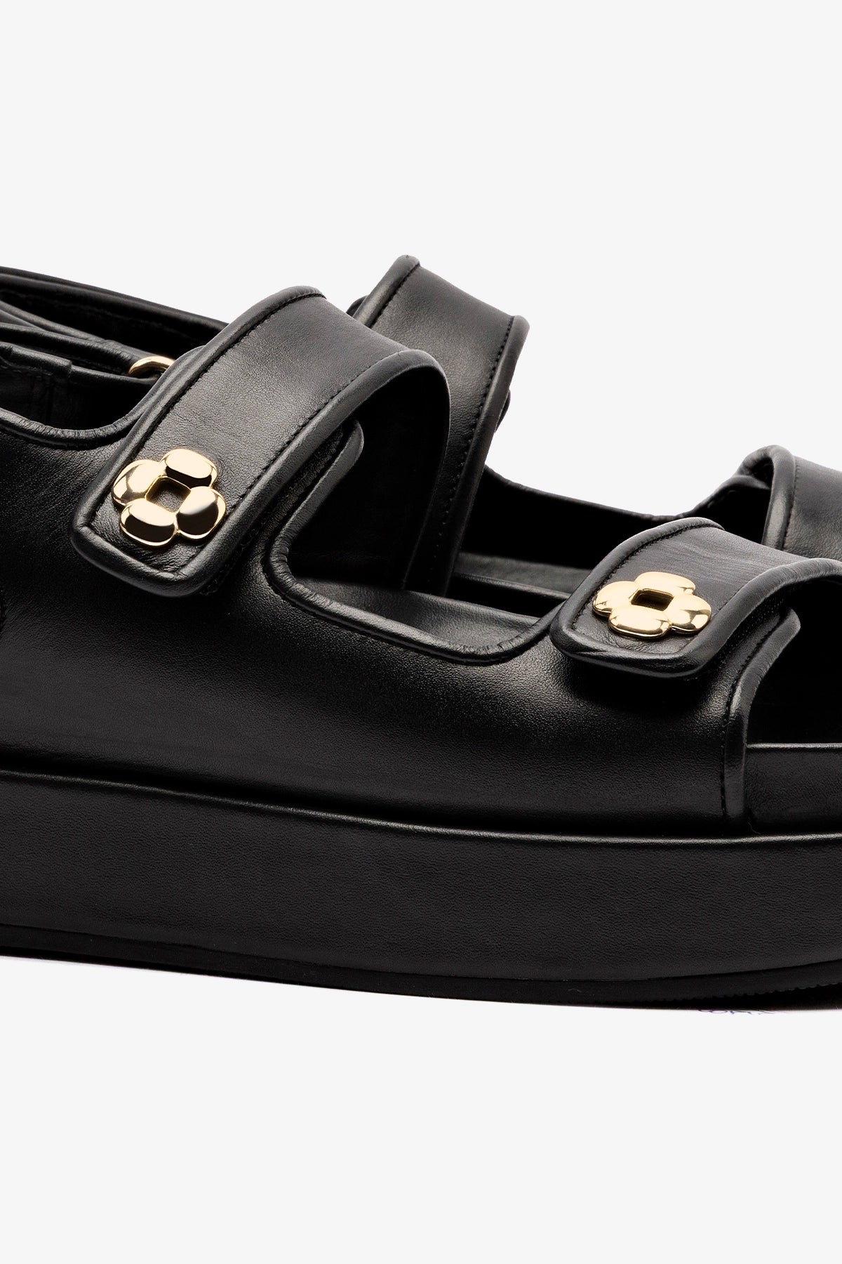 Jetty Sandal In Black Leather