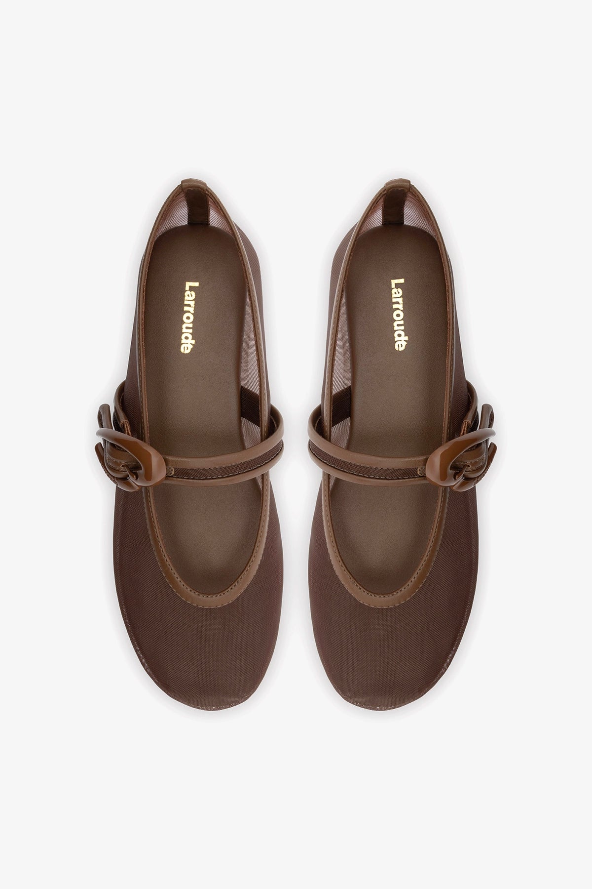 Verona Mesh Ballet Flat Burnt Umber Leather