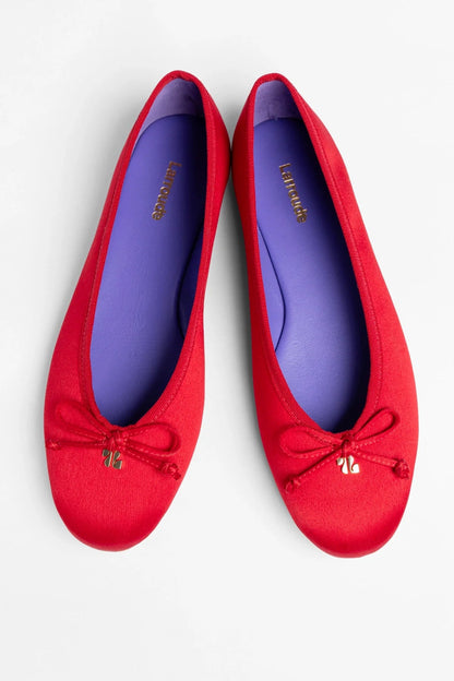 Pavlova Ballet Flat Cherry Satin