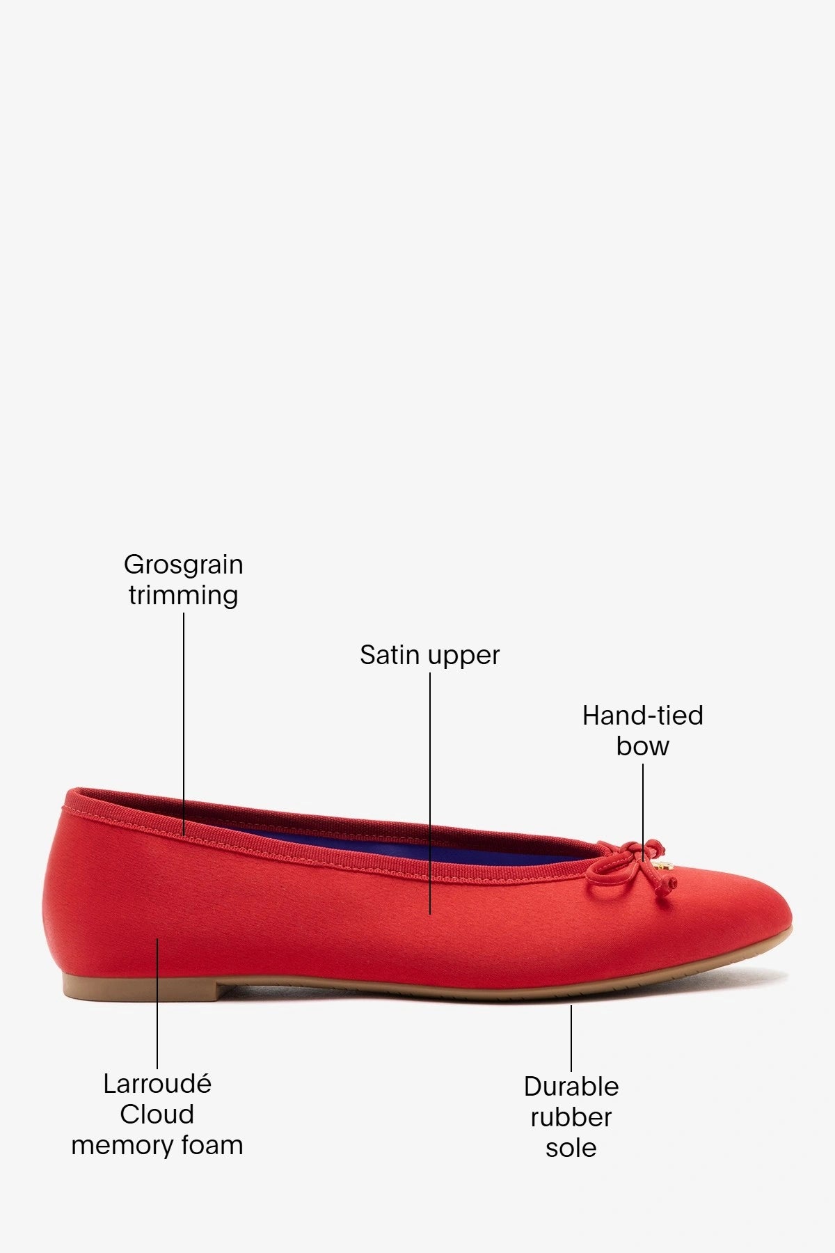 Pavlova Ballet Flat Cherry Satin