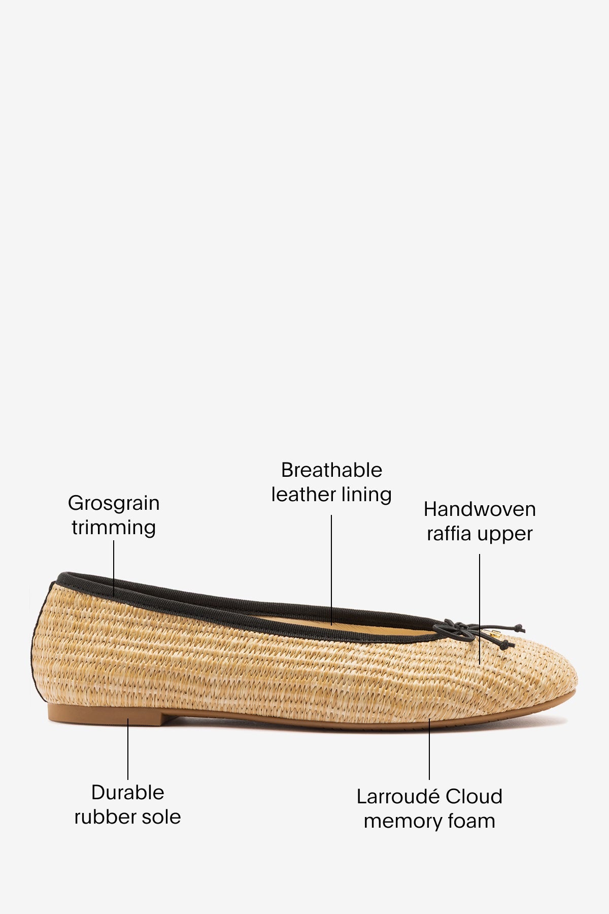 Pavlova Ballet Flat Natural Raffia