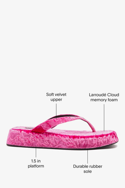 Roxy Thong Sandal Pink Velvet