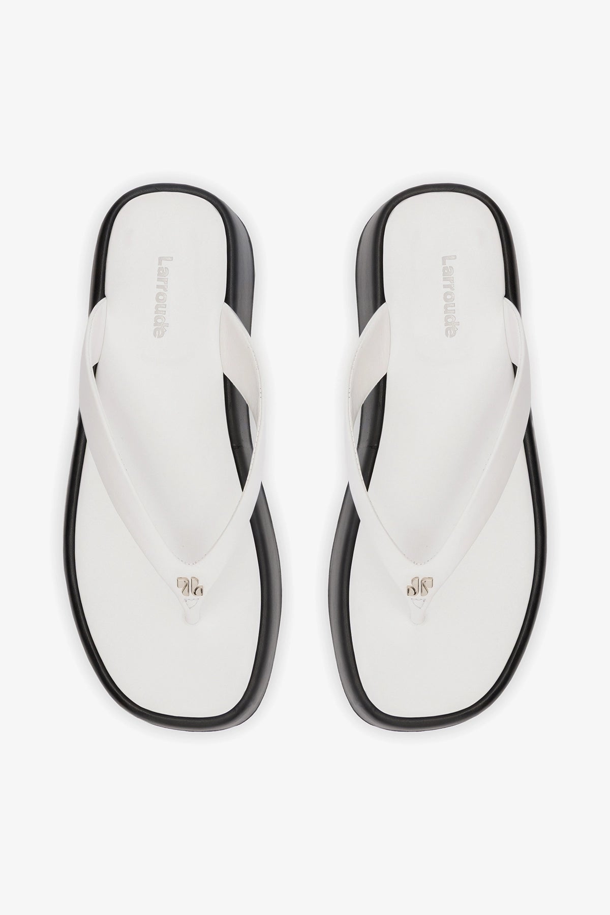 Roxy Thong Sandal Black and White Leather