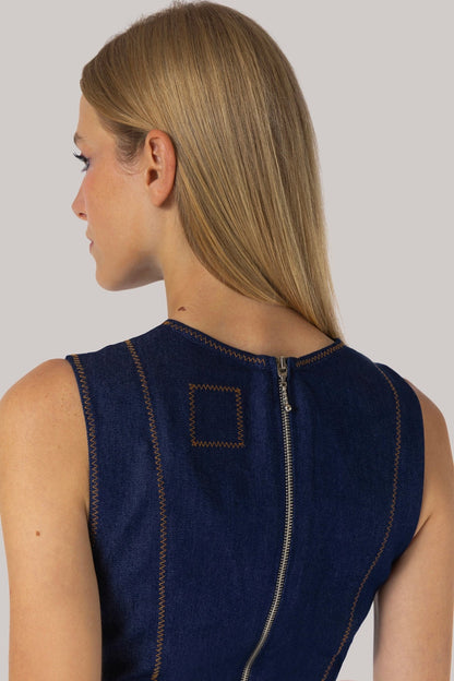 Sarah Dress Blue Denim