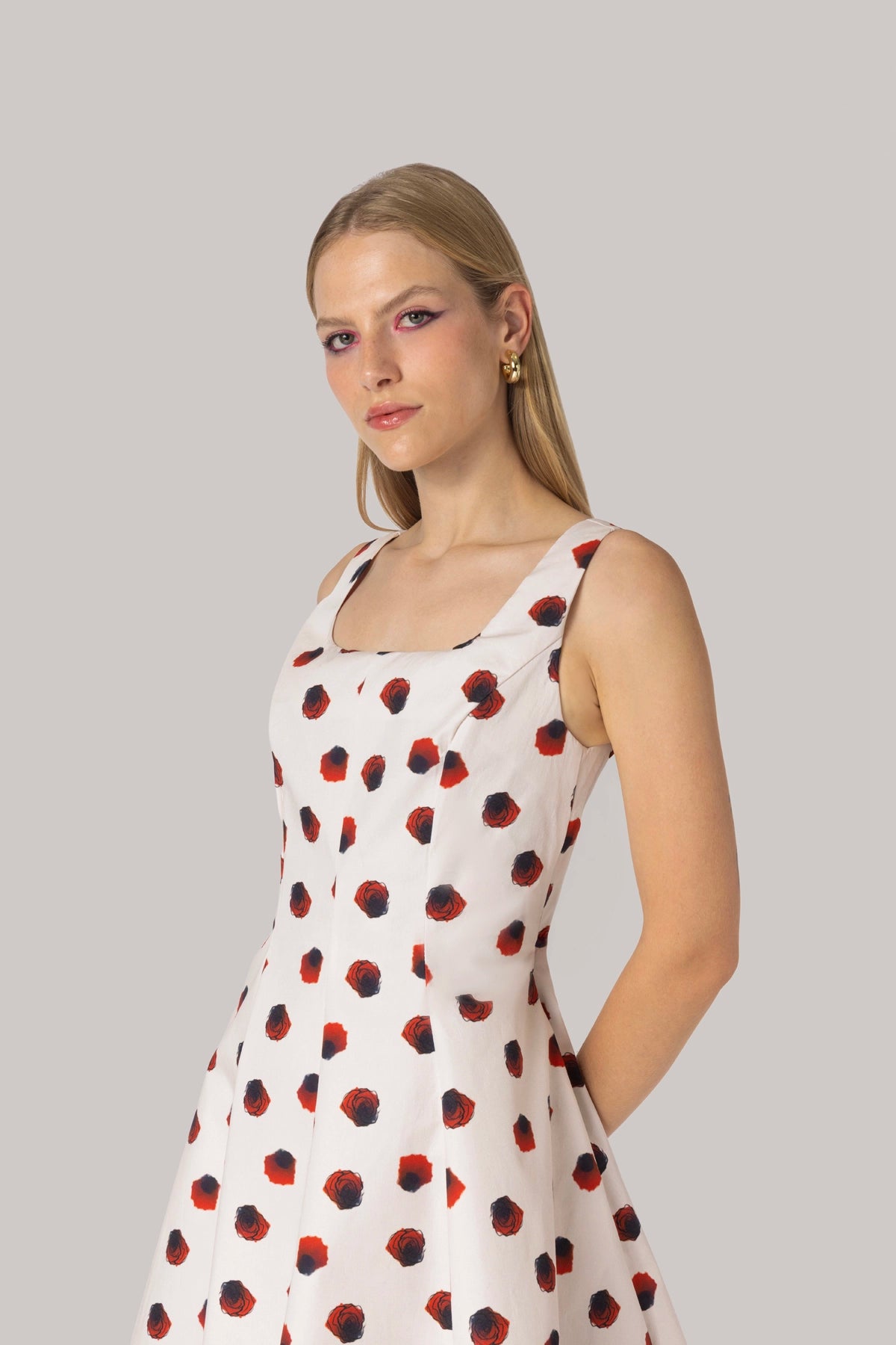 Sophia Dress White Floral Cotton
