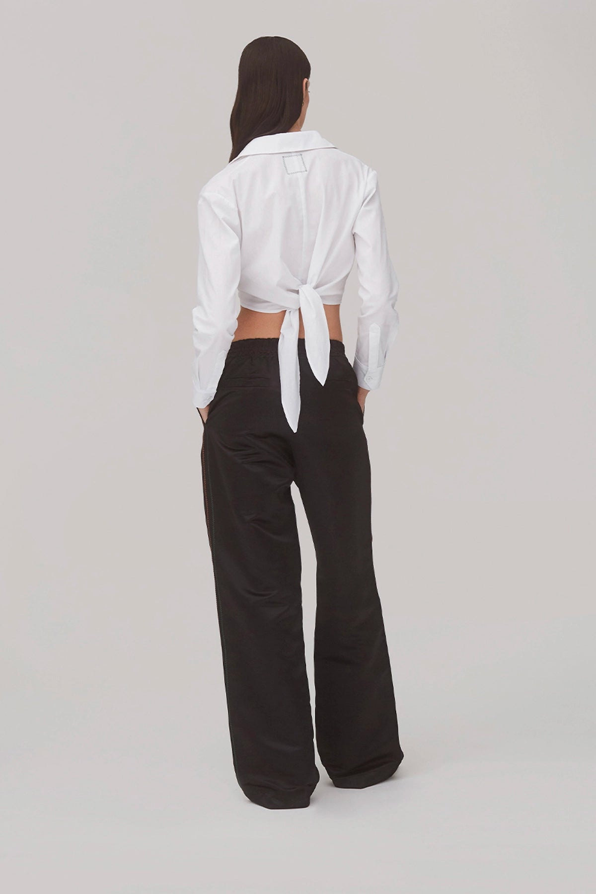 Rose Wrap Top In White Cotton