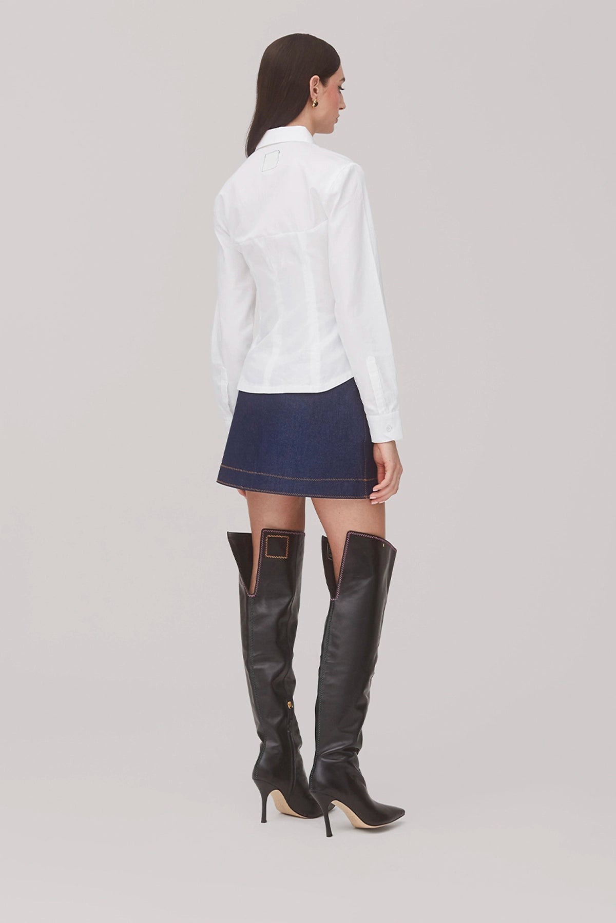 Eva Bustier Top In White Percale