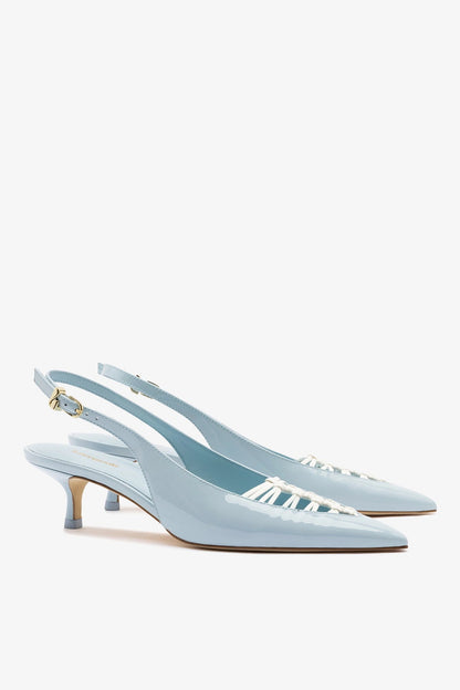 Nara Pump In Maya Patent Leather and White Leather