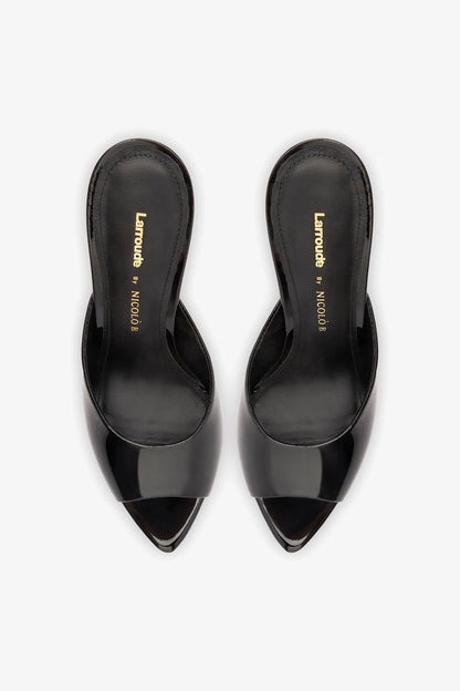 Larroudé x Nicolò B.: Malibu Mule Black Patent Leather