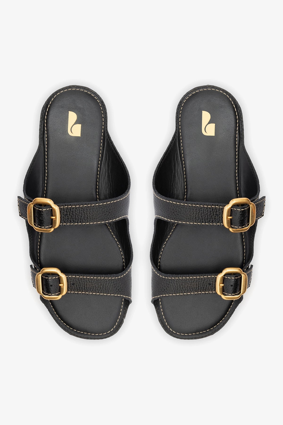 Amalfi Flat Black Leather