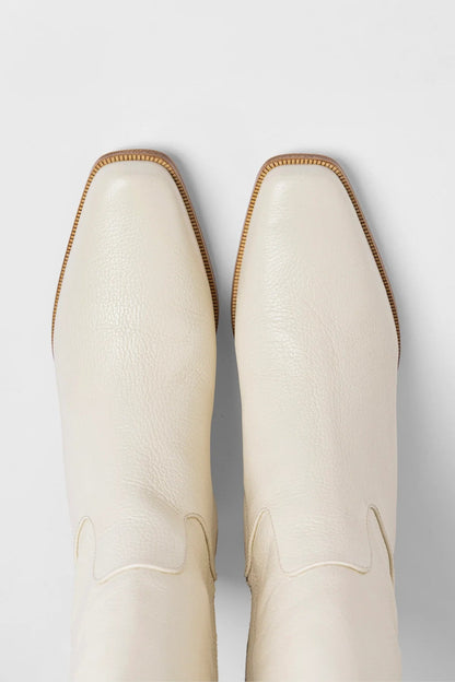 Alexis Boot Ivory Leather