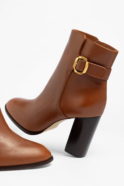 Alicia Low Boot Caramel Leather