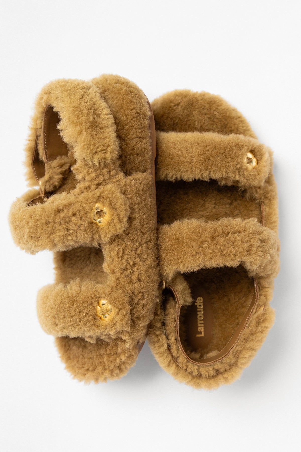Jetty Fuzzy Sandal Latte Shearling