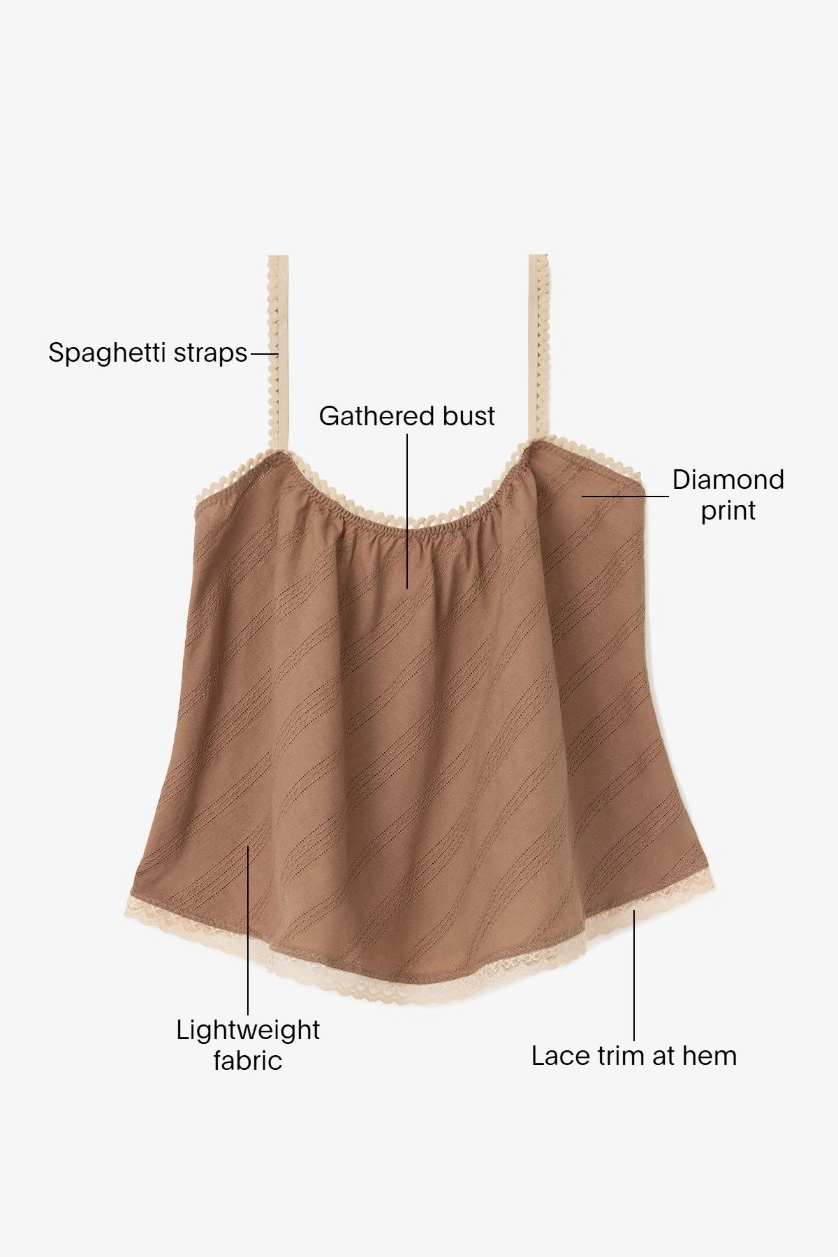 The Perfect Tank Top Mocha Striped Cotton