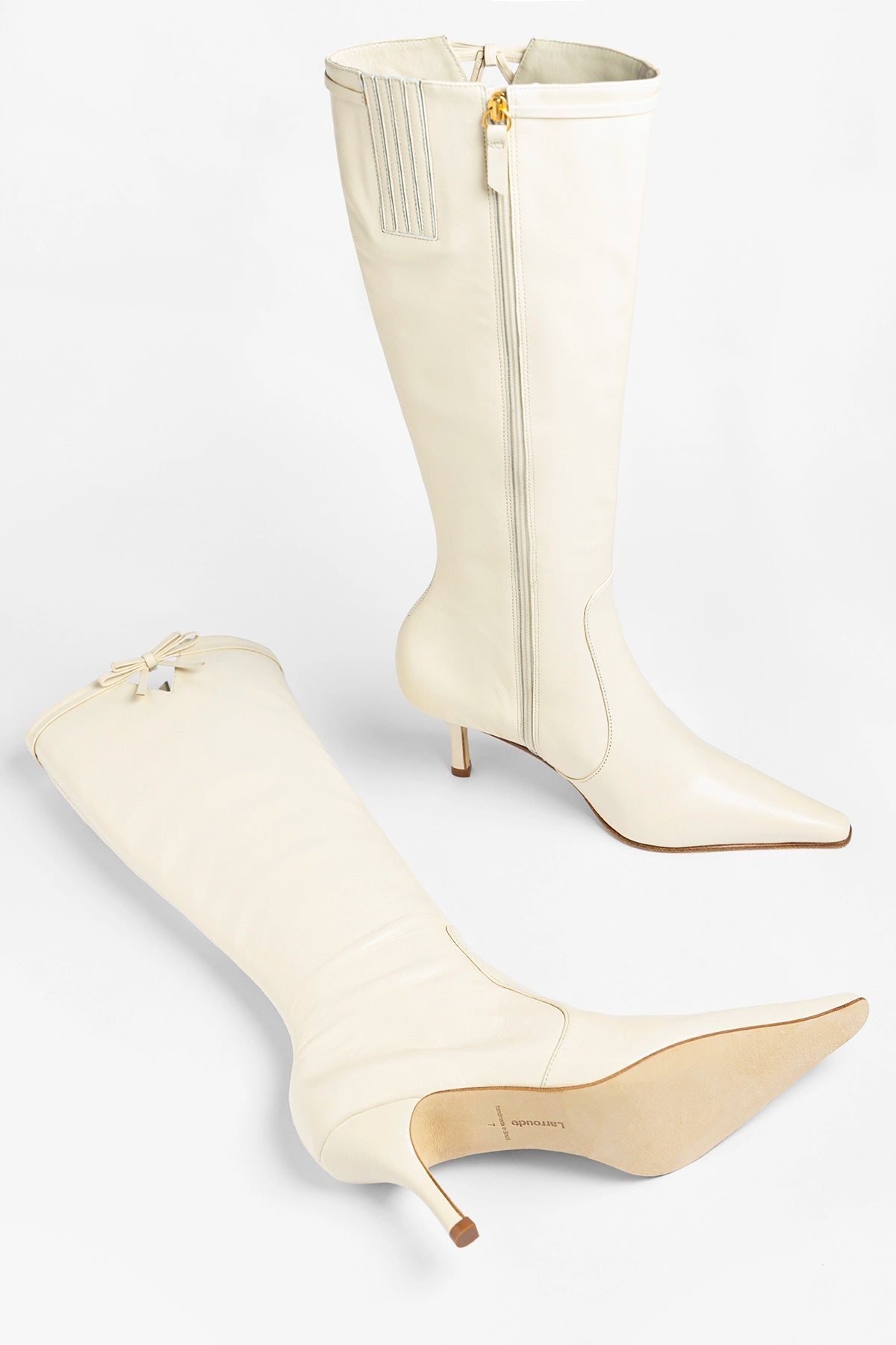 Hailey Boot Ivory Leather