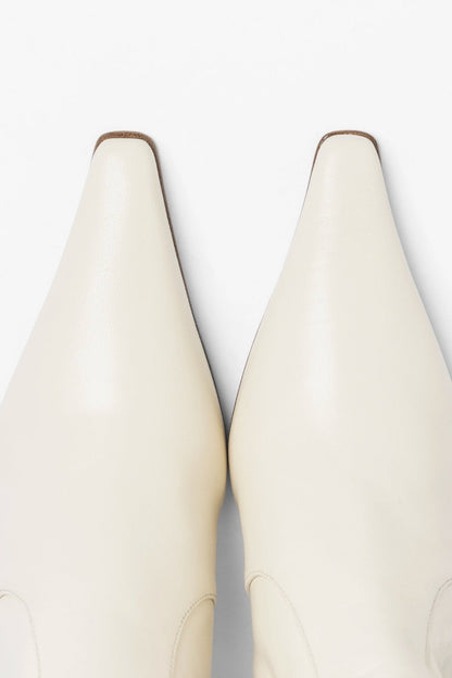 Hailey Boot Ivory Leather