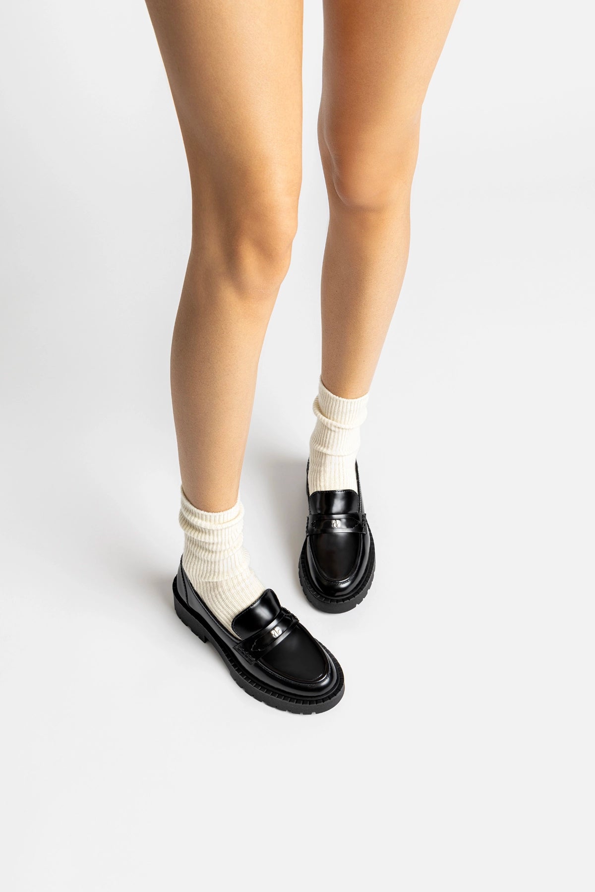 Suki Lugsole Loafer In Black Box Leather