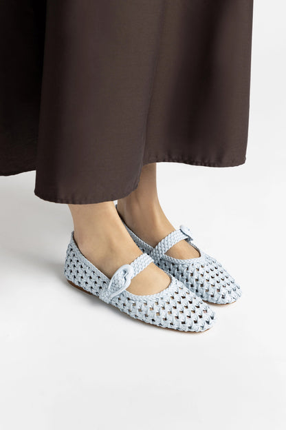 Verona Macrame Ballet Flat In Maya Leather