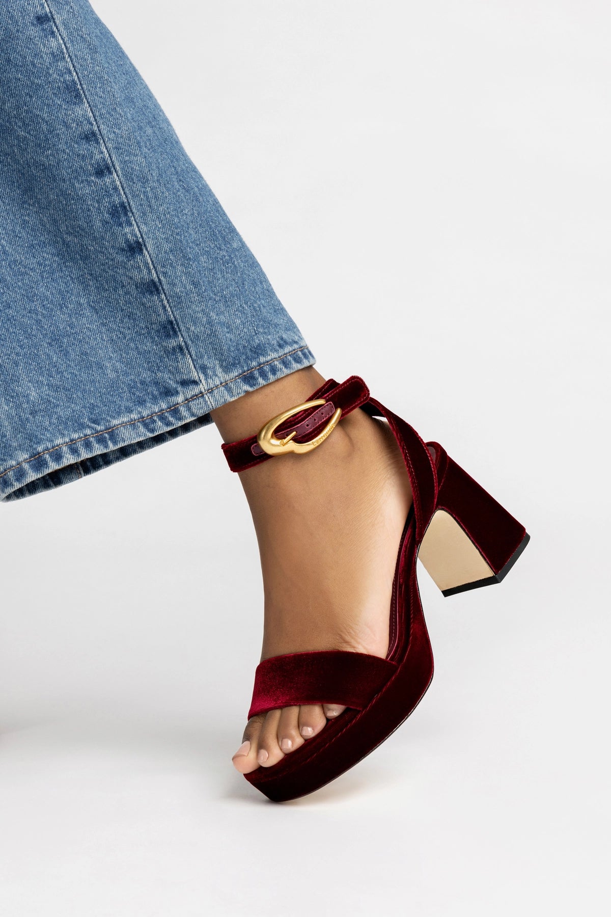 Dolly Verona Low Sandal Wine Velvet