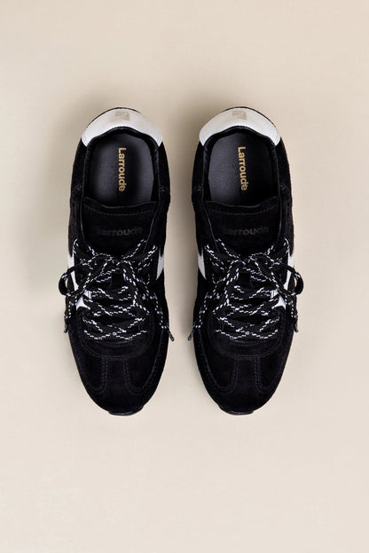Stella Sneaker In Black Suede