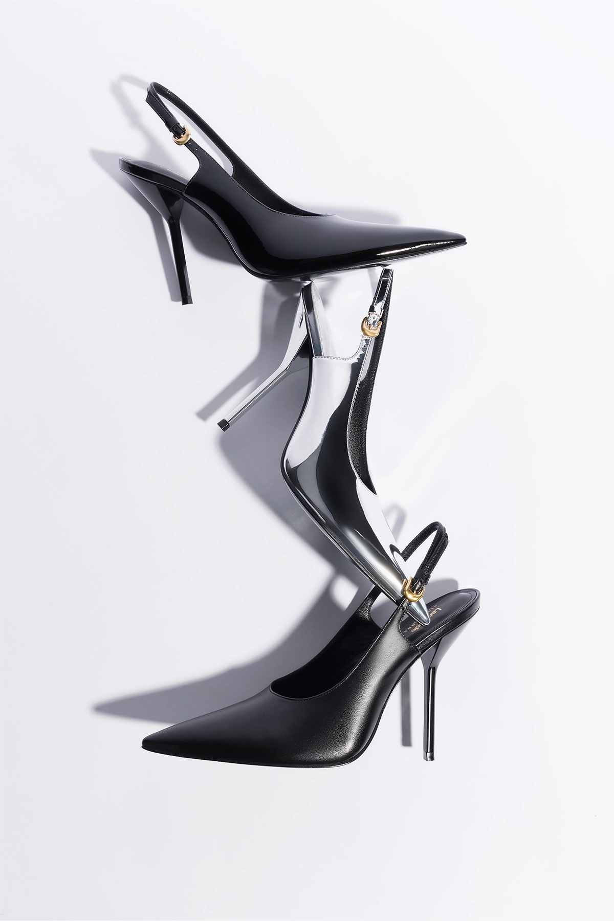 Larroudé x Altuzarra Pump In Black Patent Leather