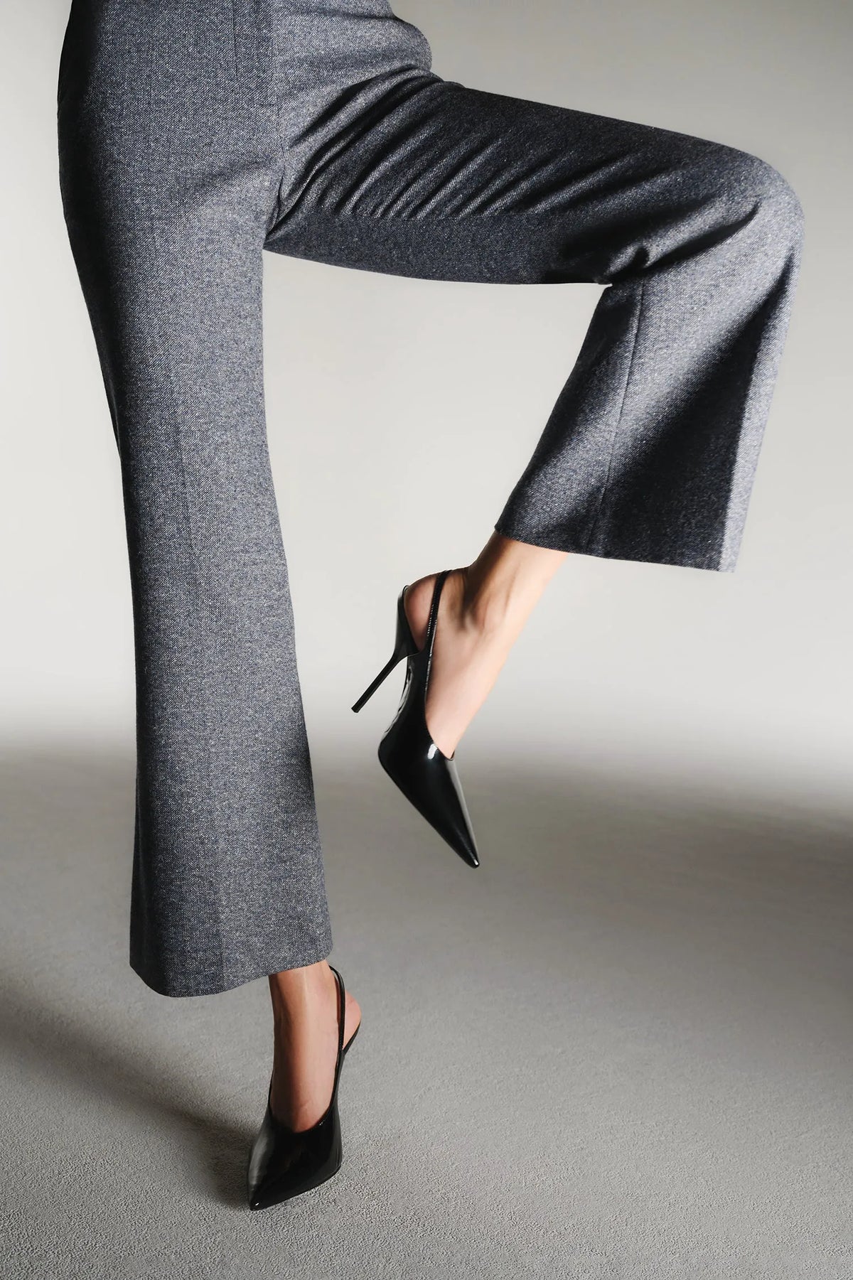 Larroudé x Altuzarra Pump In Black Patent Leather